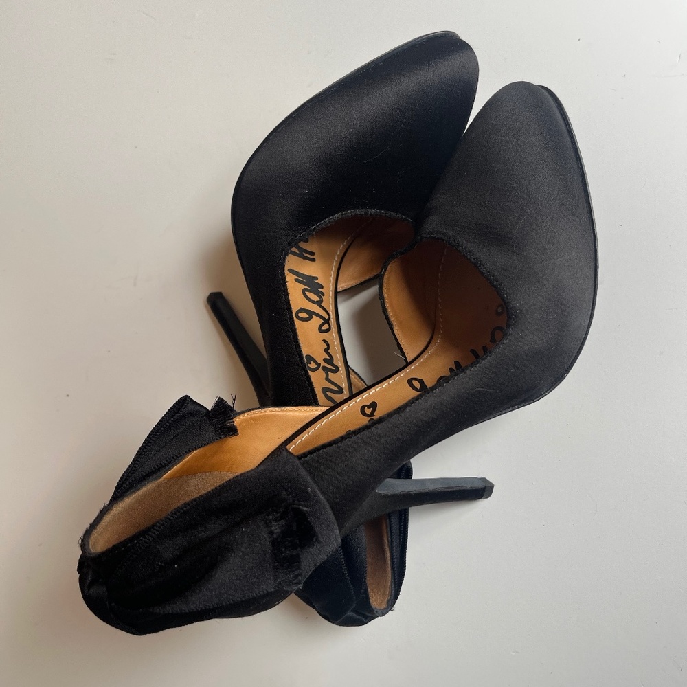 Lanvin Black Satin D-Orsay Pumps Size 38